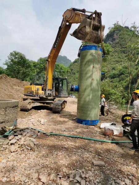 柳州地区雅安芦山一体化提升泵施工现场